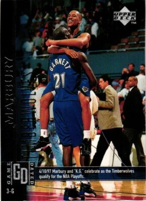 1997-98 Upper Deck Game Dated #255 Stephon Marbury Minnesota Timberwolves NrMt - Image 1 of 2