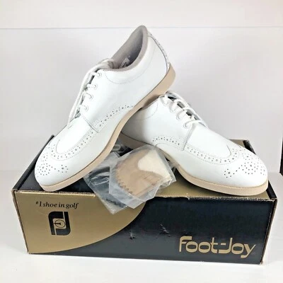 FootJoy Women's Softjoy Kiltie Classic Spike Golf Shoes 98368 White Size 8 M - Image 1 of 4
