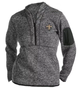 New Orleans Saints Women's Antigua Fortune Half-Zip Pullover Jacket - New - Picture 1 of 1