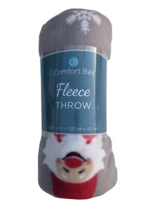 Comfort Bay Fleece Lightweight Throw Polyester Santa 60x50 Inches NEW! jul22 - Picture 1 of 4