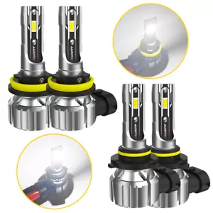 9005+H11 LED Combo LED Headlight Kit 100000LM Light Bulbs Hi/Low Beam 6500K - Picture 1 of 9