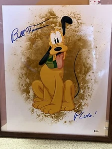20” X 16” Bill Farmer Pluto Signed Photo Beckett Certified COA Sticker Disney - Picture 1 of 4