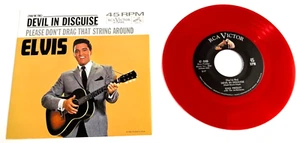 ELVIS DEVIL IN DISGUISE/PLEASE DON'T DRAG THAT STRING AROUND ~ RED VINYL 45 - Picture 1 of 5