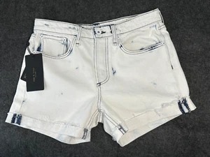RAG & BONE size 25 Rosa Mid-Rise Boyfriend 5” Shorts White Wash Half Moon $195 - Picture 1 of 13