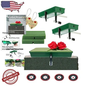 Weatherproof Cemetery Saddle Holders for Headstones - Fit 3 to 8 Inches Wide - Picture 1 of 8