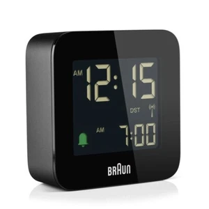 Nouveau réveil Quartz digital BRAUN Noir - Radio-Piloté - cadran LCD - BC08B-DCF - Foto 1 di 3