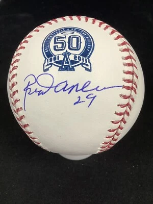 Rod Carew Signed 2011 Angels 50 Anniversary Baseball Twins MLB Autograph PSA/DNA - Image 1 of 4