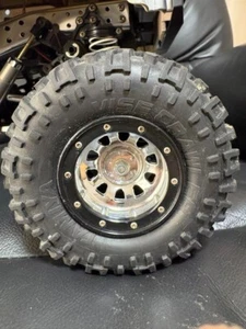 USED Tamiya Cr-01 Plated Wheel Radio Control Tires and wheels only - Picture 1 of 9