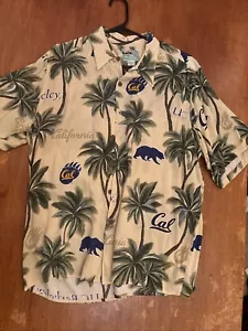 REYN SPOONER Limited Edition UC Berkeley CAL Bears Hawaiian Aloha Shirt Mens L - Picture 1 of 16