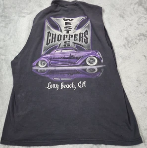 VINTAGE West Coast Choppers Muscle Shirt Mens Large Lowrider Rare Whos Jesse Tag - Picture 1 of 12