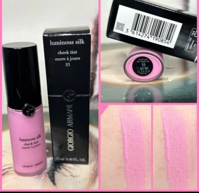 NIB Giorgio Armani ~ 53 BOLD PINK ~ Luminous Silk Cheek Tint 12ml - Image 1 of 4