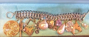 VINTAGE 2005 JUICY COUTURE SILBER PRÄFIXIERT 14 CHARM ARMBAND VHTF - Bild 1 von 12