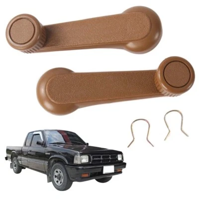 Pair Windows Winder Handle Crank Brown Fits Mazda Magnum B2200 B2500 1992 - 1998 - Image 1 of 4