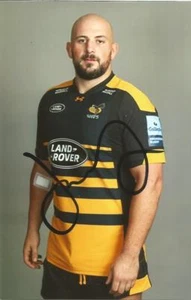 WASPS RUGBY UNION: JAKE COOPER-WOOLLEY SIGNED 6x4 PORTRAIT PHOTO + COA - Bild 1 von 1