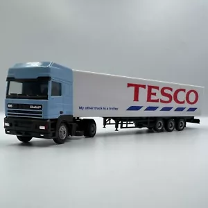 DAF blue truck with semitrailer "TESCO" scale 1/87 (HO) - Picture 1 of 5
