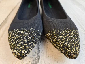 Ballerine Burudani Flat Slip On nere elasticizzate eleganti comode donna taglia 5 NUOVE - Foto 1 di 7