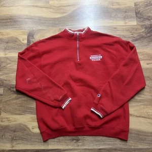 Pullover rojo Champion Wisconsin Badgers 1/4 cremallera para hombre talla grande L - Imagen 1 de 6