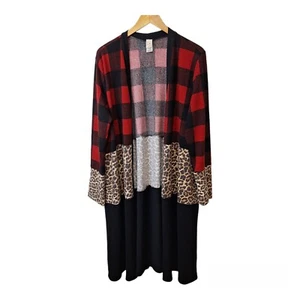 Cárdigan Suéter Plumero Largo Frente Abierto 7th Ray Para Mujer 3XL Estampado Mixto Lagenlook - Imagen 1 de 10