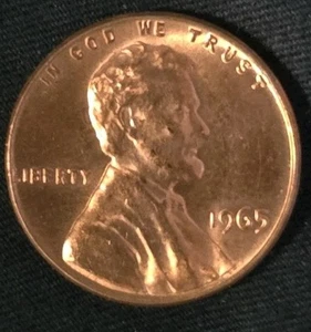 1965 No Mint Mark Lincoln Penny L , T On Rim, Doubling On Date, DDR - Picture 1 of 17