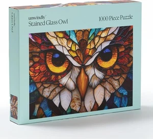 Stained Glass Owl Jigsaw Puzzle - 1000 Pieces - Picture 1 of 6