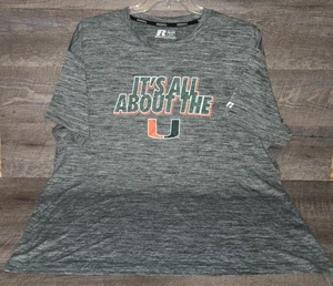 Camiseta atlética absorbente de humedad para hombre Miami University (FL) Hurricanes Russell 2XL - Imagen 1 de 6