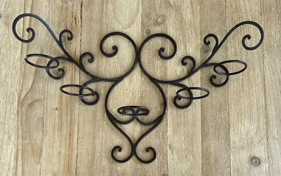 Wrought Iron Wall Sconce 5 Votive Candle Holder (glass inserts Not Included) - Image 1 of 4
