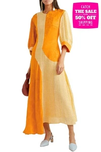 RRP€1000 REJINA PYO Dylan Maxi Dress UK12 US8 IT44 L Linen Insert Asymmetric - Picture 1 of 7
