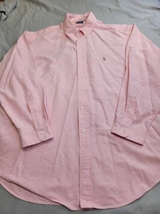 Ralph Lauren Yarmouth Button Down Shirt Men's  17-34 Pink Preepy Long Sleeve  - Picture 1 of 10
