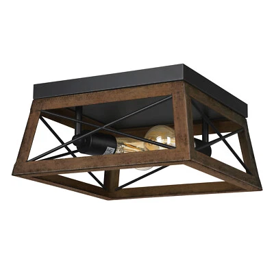 Lámpara de techo DEWENWILS Farmhouse montaje empotrado 2 luces lámpara de techo Foto 1 de 4