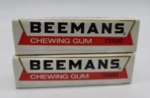 LOT OF 2 Vintage Beemans 7 Piece Chewing Gum Unopened Made in USA  - Bild 1 von 6