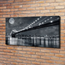 Cuadro Decorativo de Salón Impreso Sobre Lienzo 120x60 puente de Brooklyn
