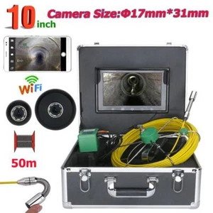 10" Screen Wifi Sewer Endoscope Drain Pipe Pipeline Inspection Industrial Camera - Picture 1 of 15