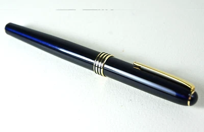 Vintage Patronenfüller, Metallgehäuse nachtblau emailiert, Iridium-Feder.  (F16) - Bild 1 von 4