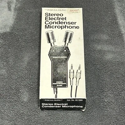 Stereo Electret Condensor Microphone by Realistic ~ 33-1065 New Open Box - Image 1 of 4