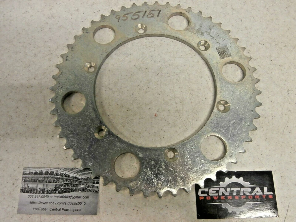 Roda dentada traseira de alumínio 2003 Kawasaki KLX400SR Vortex - NOVA 511-51 - Imagem 1 de 4