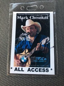 MARK CHESNUTT ALL ACCESS PASS SIGNED - Picture 1 of 2