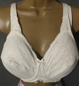 36D Underwire Minimizer Bra White Lilyette Bali Comfort Lace  0428 - Picture 1 of 8