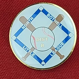 North Brothel Little League District 8 Vintage Lapel Hat Pin - Picture 1 of 3