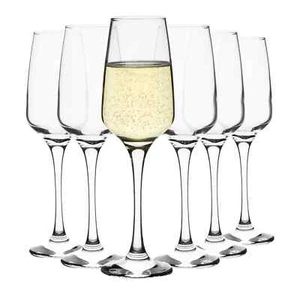 Homiu FLORENCE Champagne Flute Glasses 6 Pack Elegant Collection Set 230 ml - Picture 1 of 4