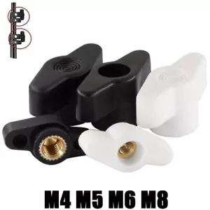 Perillas de ala de plástico orificio pasante/ciego perillas en T tuercas de mano núcleo de cobre tornillos para pulgar - Imagen 1 de 30
