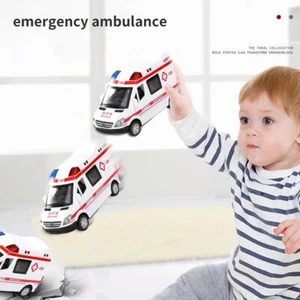Diecast Alloy Ambulance Car Model Toy Vehicle For Kids Gift Lot N5 HOT - Picture 1 of 11