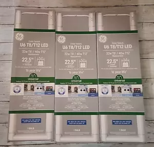 3 GE Color Select U6 T8/T12 LED Bi-Pin Light Bulbs 22.5" length 1" diameter - Picture 1 of 5
