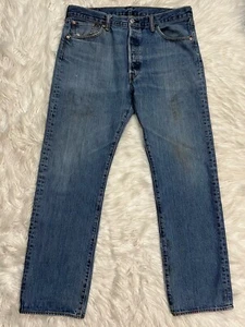Levi's Jeans 501 Grunge Work Pant Light Med Wash Blue Denim Regular Mens 34x30 - Picture 1 of 16