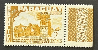 Travelstamps: 1955 Paraguay Scott #491 Jesuit Ruins Mint MNH OG w/Tab - Image 1 of 4