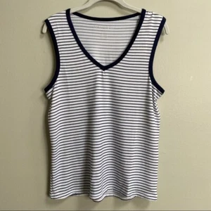 NWT Nautica Striped Tank & Solid Shorts 2-Piece PJ Set - Picture 1 of 12