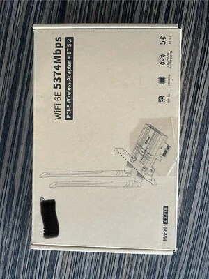WiFi Karte 5374 Mbit/s PCIe Netzwerkkarte Intel 802.11 6e/AX/AC PCI E WLAN Bluet - Bild 1 von 3