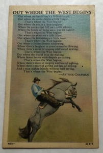 Out Where The West Begins. Postcard (E2) - Picture 1 of 2