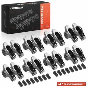 A-Premium 17-4 PH Stainless Steel Roller Rocker Arm Set for Chevy SBC 350 1.6 - Picture 1 of 10