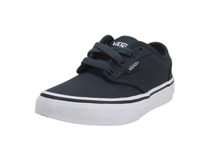 Vans Atwood Canvas Navy Blue White Shoes Classic Little Boys Sneakers - Picture 1 of 7