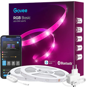 Govee LED Strip 20M, Bluetooth RGB LED Streifen Mit App-Steuerung, Farbwechsel,